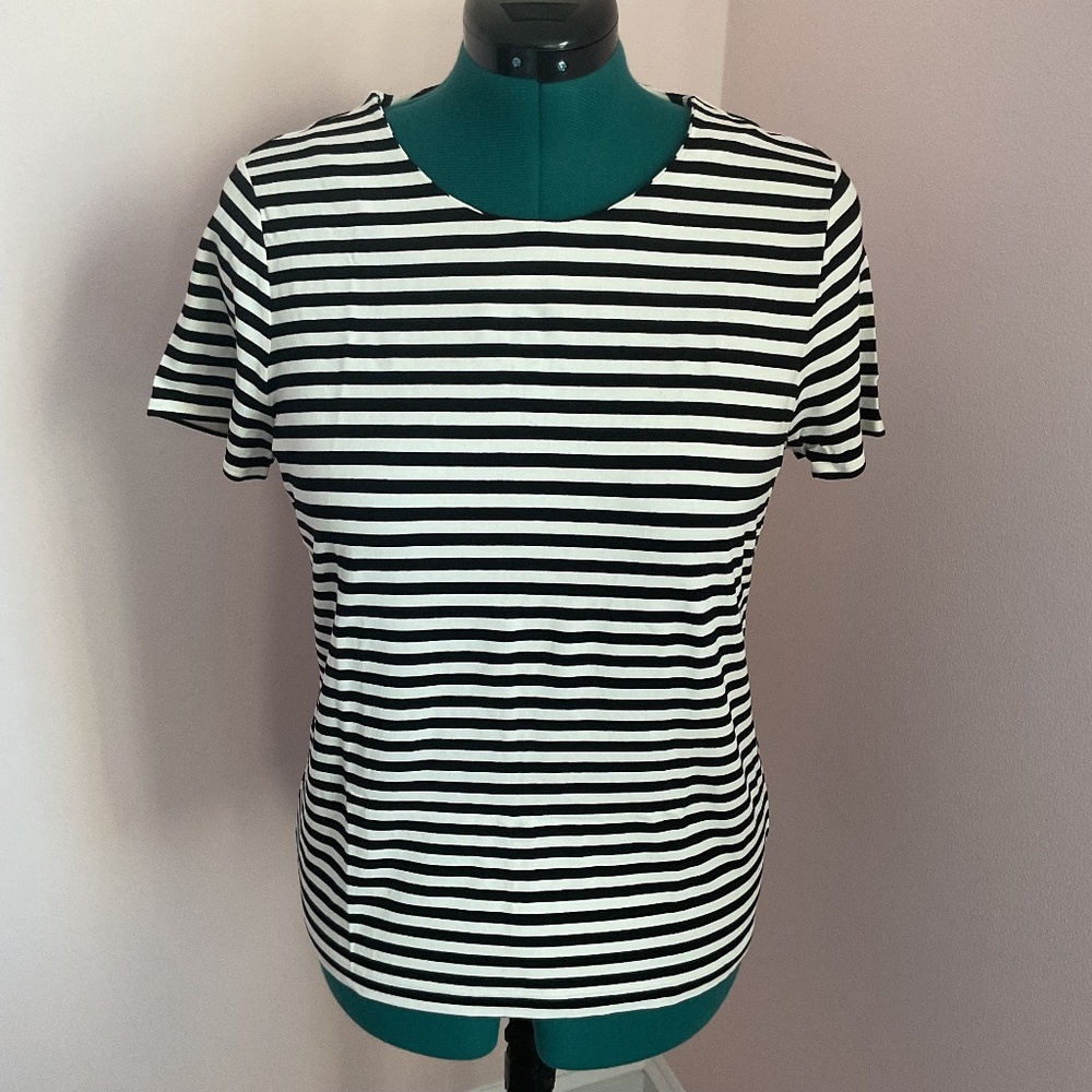 Talbots Short Sleeve Stripe Tee